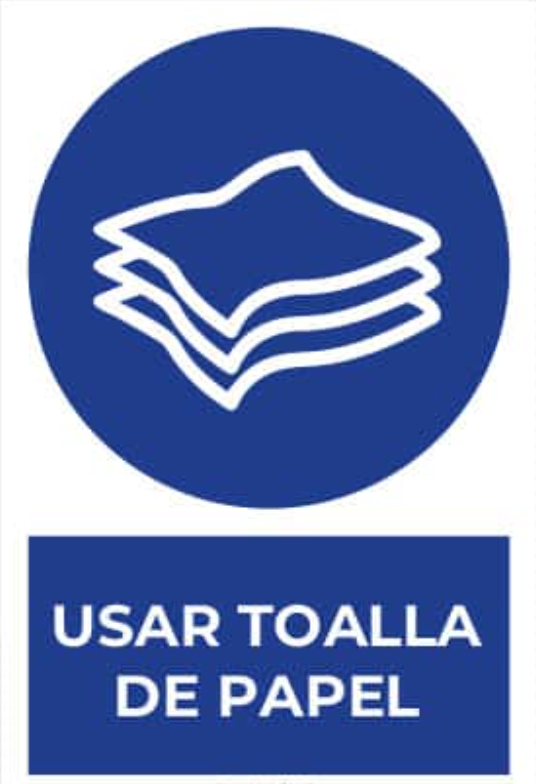 Usar toalla de papel