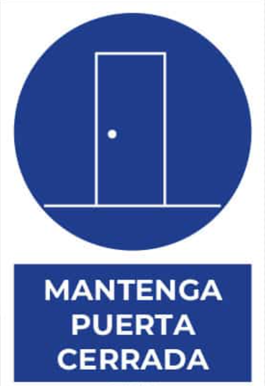 Mantenga puerta cerrada