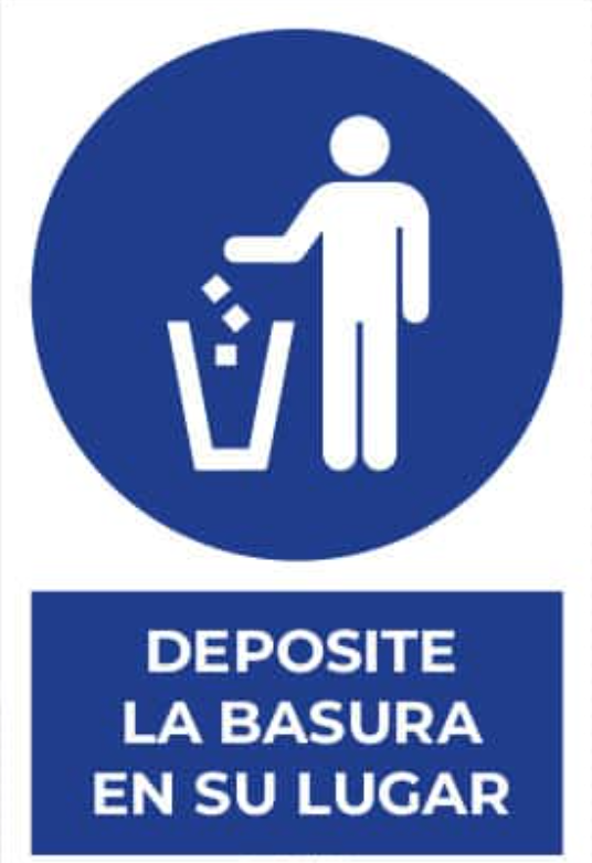 Deposite la basura en su lugar