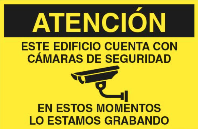 Atención este edificio cuenta con camaras de seguridad