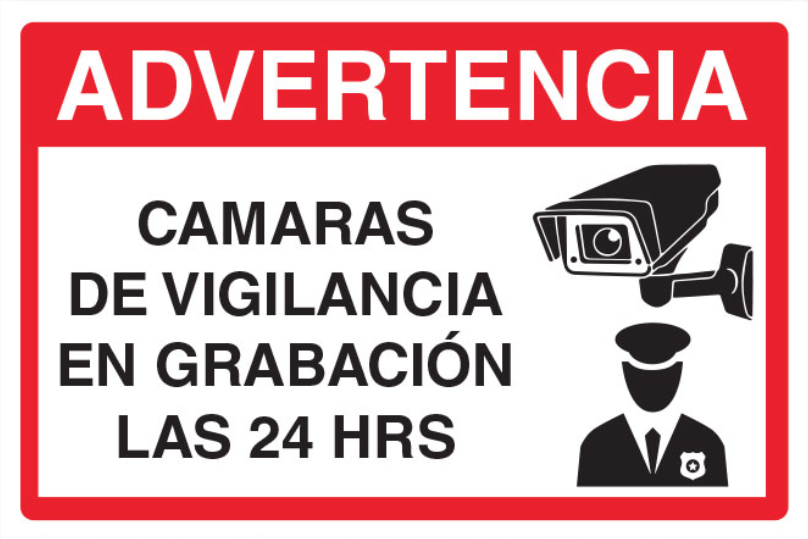 Advertencia Camaras de Vigilancia en Grabacion