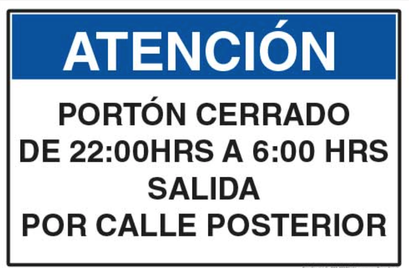 Atención Portón Cerrado