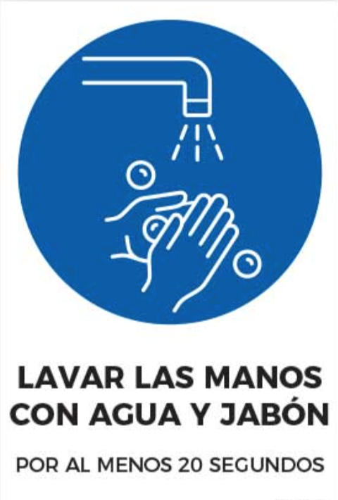 Lavar las manos con agua y jabón