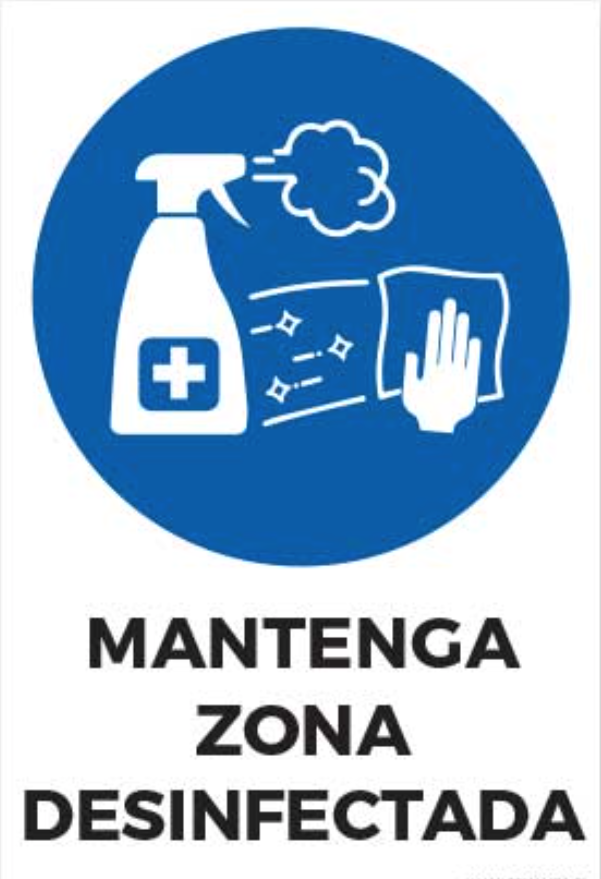 Mantenga Zona desinfectada