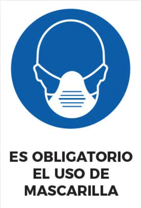 Es obligatorio el uso de mascarilla