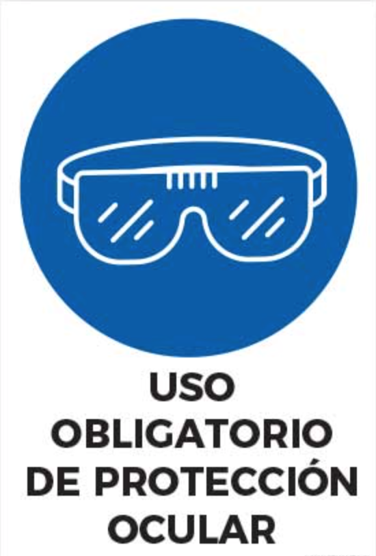 Uso Obligatorio de Protección Ocular