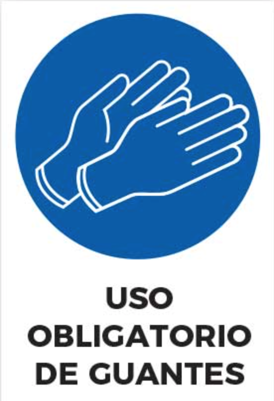 Uso obligatorio de guantes