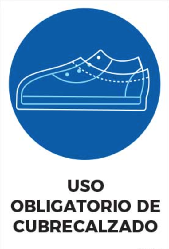 Uso obligatorio de cubrecalzado