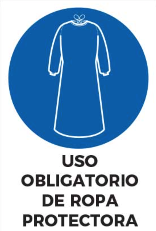 Uso obligatorio de ropa protectora