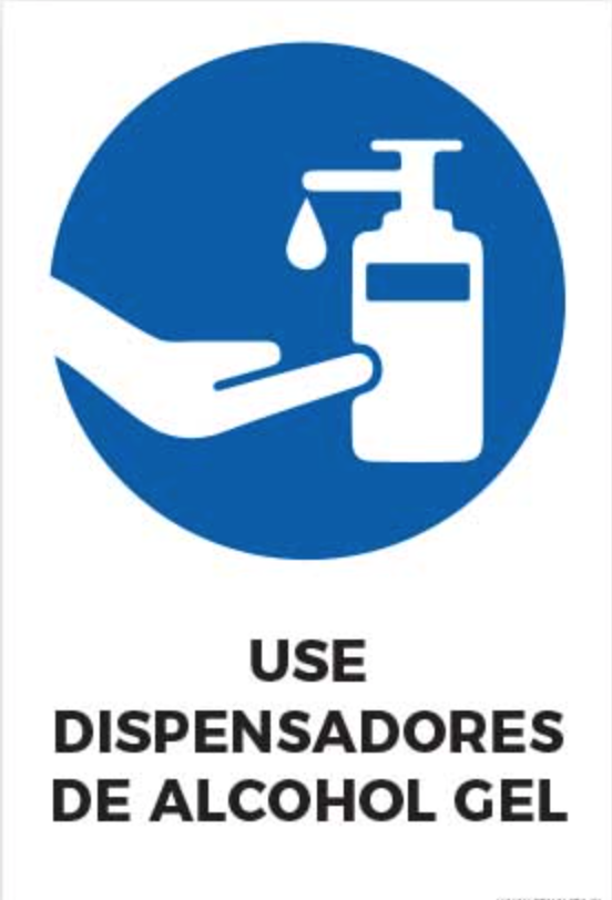 Use dispensadores de alcohol gel