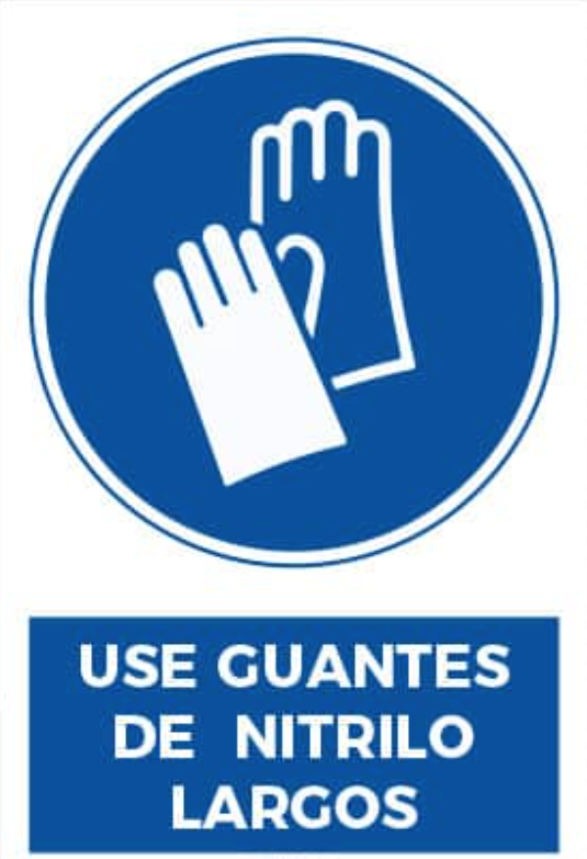 Use Guantes de Nitrilo Largos