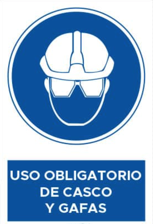 Uso Obligatorio de Casco y Gafas