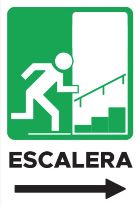 Vía de Evacuación Escalera Derecha