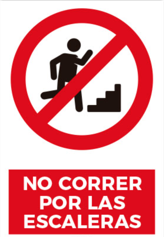 No correr por las escaleras