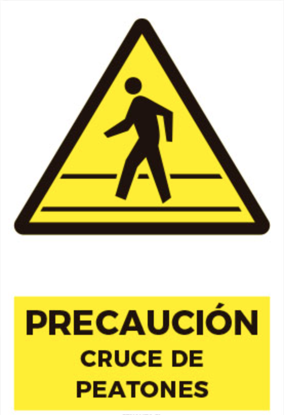 Precaución Cruce de Peatones