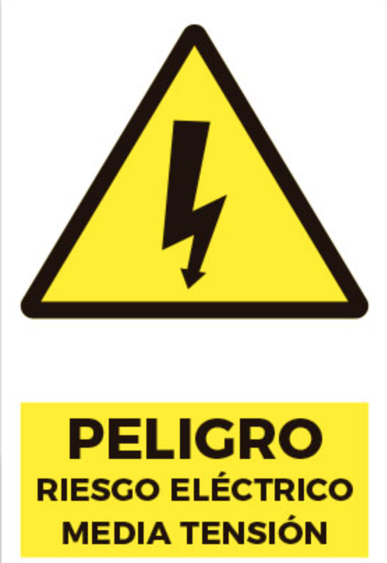 Peligro Riesgo Eléctrico Media Tensión