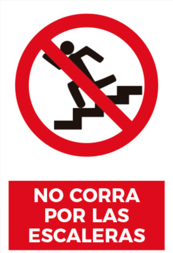 No corra por las escaleras