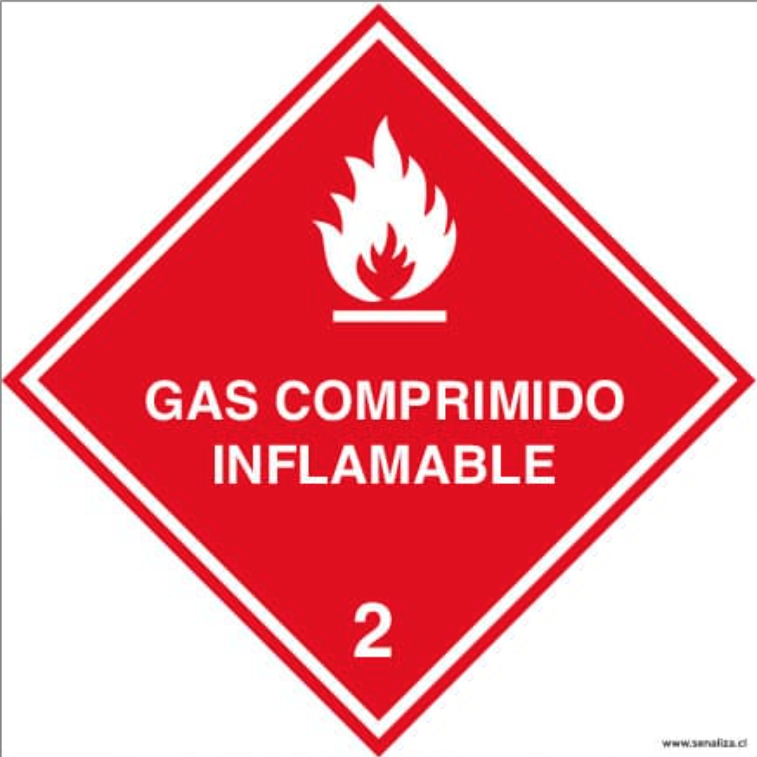 Gas Comprimido inflamable 2 – Cuadrado